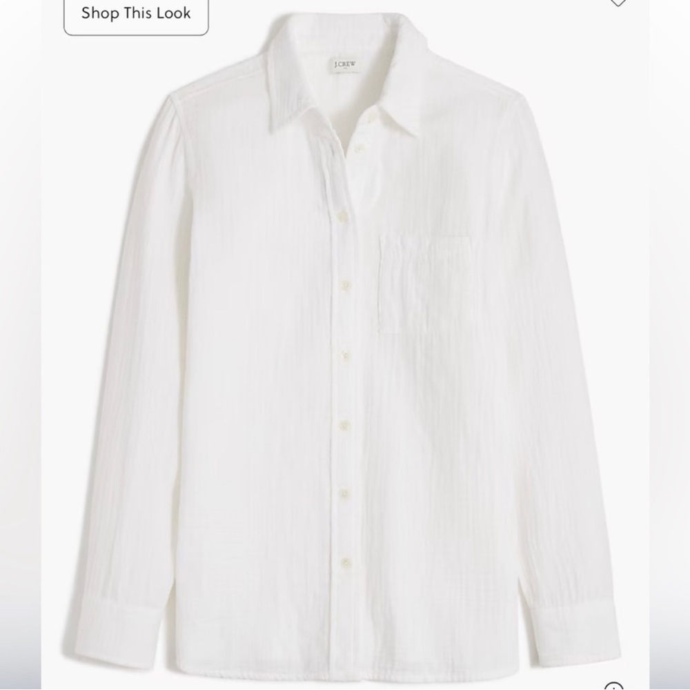 NWT J Crew Factory Gauze Button-Up
White Gauze Shirt 100% Cotton Various Sizes - Picture 4 of 16